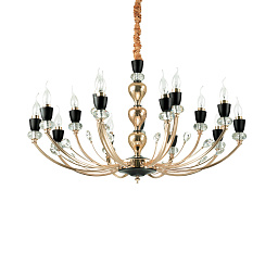 206639 Ideal lux Vanity подвесная люстра с 15 плафонами на черной основе