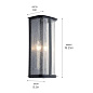 Timmin  18" 1 Light Wall Light with Clear Seeded Glass and Distressed Black уличный настенный светильник 59092DBK Kichler