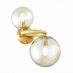 SL1162.301.02 ST-Luce Goriciya настенное бра с двумя стеклянными шарами на латунной основе