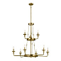 Vetivene 9 Light Chandelier Natural Brass люстра 52452NBR Kichler — фото 10