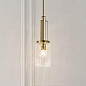 Kimrose 1 Light Mini Pendant with Clear Fluted Glass Brushed Natural Brass подвесной светильник 52414BNB Kichler