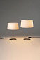 DIATB04 Santa & Cole Diana TABLE LAMP: LAMPSHADE: BLACK LINEN, UPPER DIFFUSER: ST Настольная лампа с абажуром золотой — фото 4