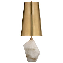 Halcyon Accent Table Lamp кварц с абажуром из античной латуни