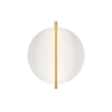 настенный светильник с круглым плафоном и золотистой вертикальной вставкой