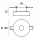 7619M Linea Light One to One C FA LED декоративный встраиваемый спот белый — фото 3