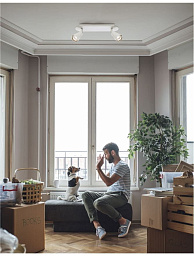 668002 Nova Luce Cono двухламповый потолочный спот с конусными плафонами белого цвета