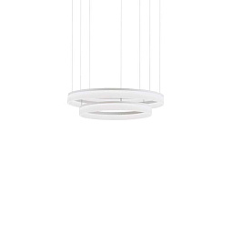 00-3648-BW-M3 Leds C4 Circ многоуровневый подвесной светильник с двойными кольцами белый