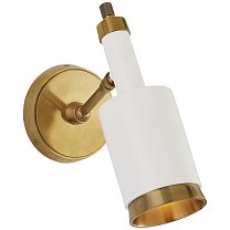Anders Small Articulating Wall Light полированная старая латунь и белый