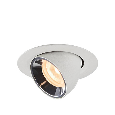 встраиваемый потолочный светильник серого цвета с поворотной линзой