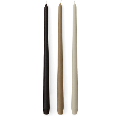 71185-000771 Audo Copenhagen Spire Гладкая коническая свеча, H38, цвет слоновой кости, набор из 6 штук