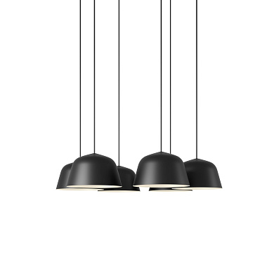 Ambit Pendant Cluster подвесной светильник Muuto White / Black AMBCL25A0101
