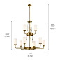 Vetivene 9 Light Chandelier Natural Brass люстра 52452NBR Kichler — фото 14