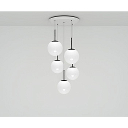 OLPS0101-PEUM2 Tom Dixon Globe потолочный светильник с тремя шарообразными плафонами из опалового стекла