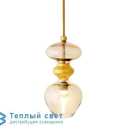 LA101425 Ebb and Flow Futura подвесной светильник с фигурным стеклянным корпусом и металлическими вставками