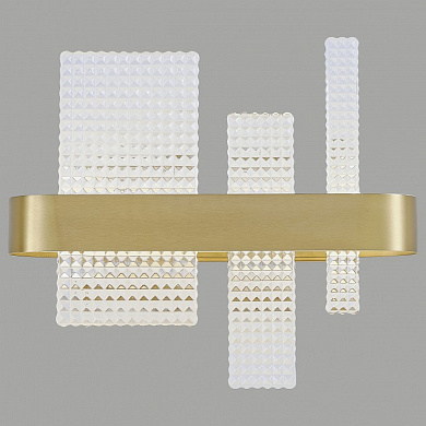 настенный светильник с золотистой отделкой и прямоугольным корпусом