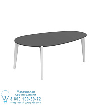 СТОЛИК TEA TIME 100X60CM H40 БЕЛЫЙ КЕРАМИЧЕСКИЙ ЧЕРНЫЙ Royal Botania