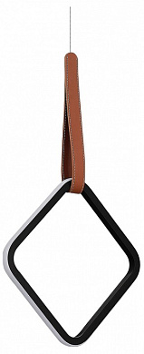 подвесной светильник с ромбовидным контуром и терракотовым креплением