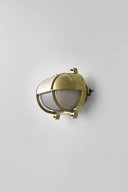 Уличный настенно-потолочный светильник Original BTC Oval Brass Bulkhead 7434