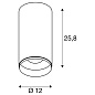 1005692 SLV NUMINOS® XL CL TRIAC светильник потолочный 36Вт с LED 2700K, 2980лм, 60°, белый/черный