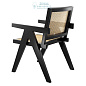 111787 Dining Chair Adagio black finish natural cane Eichholtz