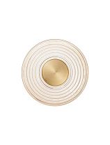 Amber Glass Brass Gold Metal LED 8Watt 220-240Volt 304Lm IP20 3000K D:30 W:6
