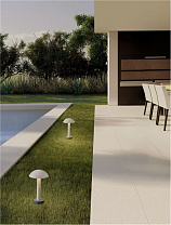 White Sandstone Cement LED 7Watt 220-240Volt 840Lm IP65 3000K D:20 H:35 cm
