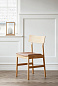 Pause dining chair 2.0 Oiled oak w/leather Woud, стул
