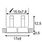 111362 SLV NEW TRIA 2 светильник встраиваемый 2x 50W, матир. алюминий