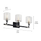 Harvan 25" 3 Light Vanity Light with Clear Ribbed Glass Black  настенный светильник 55107BK Kichler — фото 7
