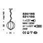 IDL Light globe 521/1SG rust подвесной светильник — фото 1