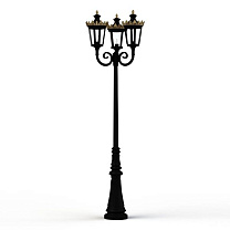 Louvre N° 10; one-piece clear glass E27 105W; Dark black