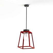 Lampiok 2 N° 2; Clear glass E27 52W; Tomato red