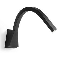 7235 Linea Light Group Snake настенный прикроватный светильник чёрного цвета с поворотным корпусом