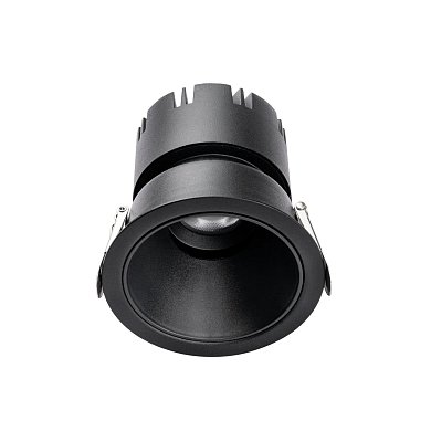 Врезной потолочный светильник Favourite Headset 4785-1C — чёрный врезной спот 75 мм для сухих помещений