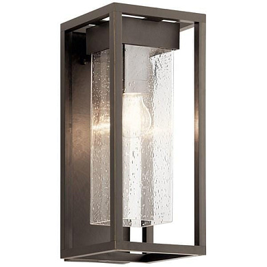 Mercer 16" 1 Light Wall Light Clear Seeded Glass Olde Bronze уличный настенный светильник 59061OZ Kichler