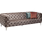 83485 Sofa Look 3-местный Velvet Grey Kare Design