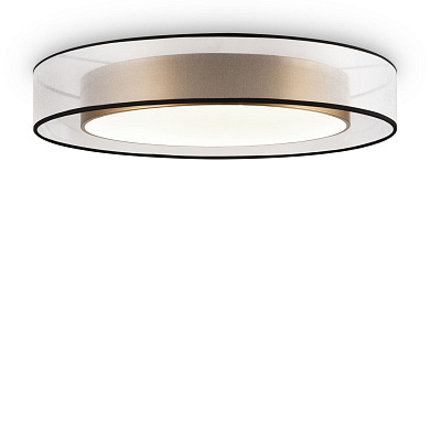 потолочный светильник с круглым корпусом и акриловым рассеивателем в золотом оттенке