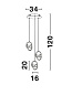 9104331 RINGS Novaluce светильник LED 43Вт 230В 1806Lm 3000K IP20