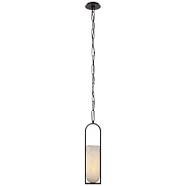 Melange Small Elongated Pendant бронза с алебастровым абажуром