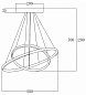 10228/2LED Escada Euler подвесной светильник, 34Вт, 3000, 4000, 6000K, 5355лм, черный