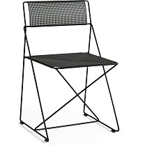 X-Line Chair, сиденье и спинка сталь с порошковым покрытием, черный / каркас сталь с порошковым покрытием в цвет