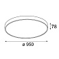 Flat moon 950 suspension up/down LED 1-10V/pushdim GI подвесной светильник Modular