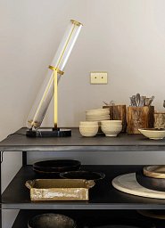 Настольная лампа La Lampe Frechin DCW éditions, чёрный мрамор, золотистый LA LAMPE FRECHIN T 2700K MA BL-GOL