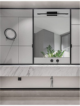 Sandy Black Aluminium & Acrylic LED 12 Watt 220-240 Volt 913Lm 3000K IP44 L: 41.5 W: 14 H: 6 cm