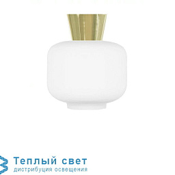 663563 Globen Lighting Ritz потолочный светильник с белым плафоном и латунной деталью