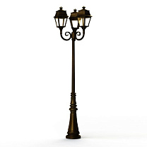 Avenue 2 N° 11; Clear glass Built-in LED 2700°K warm white 3x13W; Gold patina