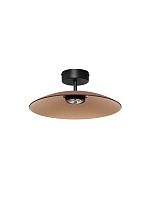 Mocha Brown Glass Sandy Black Metal LED 12Watt 220-240Volt 1040Lm 3000K IP20 Light Up & Down D:40 H: 16 cm