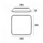 7808S Linea Light My White M PL square квадратный потолочный светильник белый — фото 3