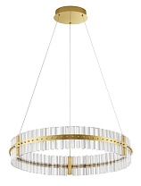 Triac Dimmable Platinum Gold Stainless Steel & Glass LED 56Watt 220-240Volt 3360 Lm IP20 3500K D:78 H:130 cm