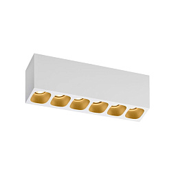 PIRRO SPOT SURFACE 6.0 Signal White + Gold Wever Ducre Pirro накладной потолочный светильник вытянутый бело-золотой